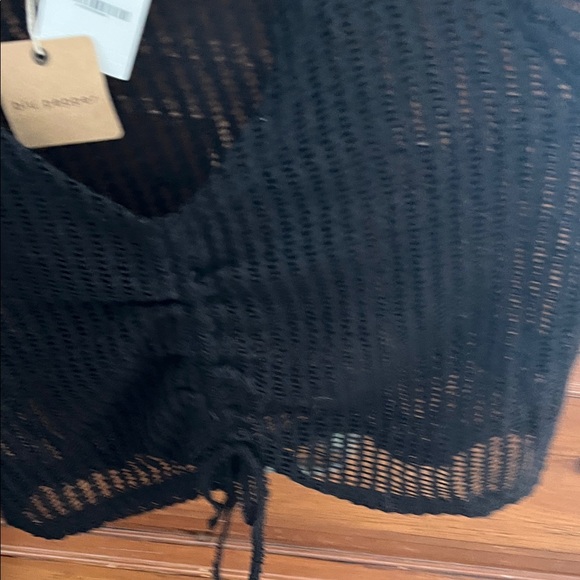 Blu Pepper Black Crochet Sweater Size Medium NWT - Picture 5 of 10